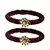 Brass And Acrylic Bangles Color-Maroon