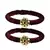 Brass And Acrylic Bangles Color-Maroon