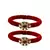Brass And Acrylic Bangles Color-Red