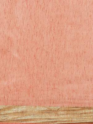 Peach Colored Dobby Handloom Saree with an unstitched Blouse Piece 5