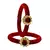 Brass And Acrylic Bangles Color-Red