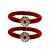 Brass And Acrylic Bangles Color-Red