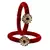 Brass And Acrylic Bangles Color-Red