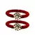 Brass And Acrylic Bangles Color-Red