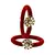 Brass And Acrylic Bangles Color-Red