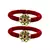 Brass And Acrylic Bangles Color-Red