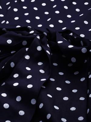 Navy-blue woven viscose rayon short-dresses 5