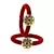 Brass And Acrylic Bangles Color-Red