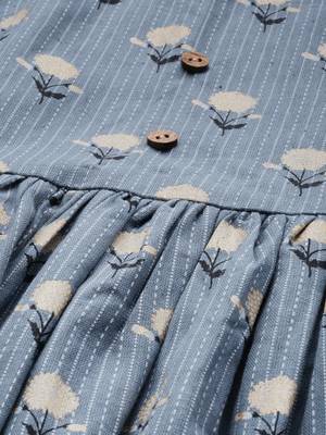 Grey woven cotton long-dresses 5