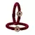 Brass And Acrylic Bangles Color-Dark Red