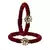 Brass And Acrylic Bangles Color-Dark Red