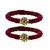 Brass And Acrylic Bangles Color-Dark Red