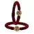 Brass And Acrylic Bangles Color-Dark Red