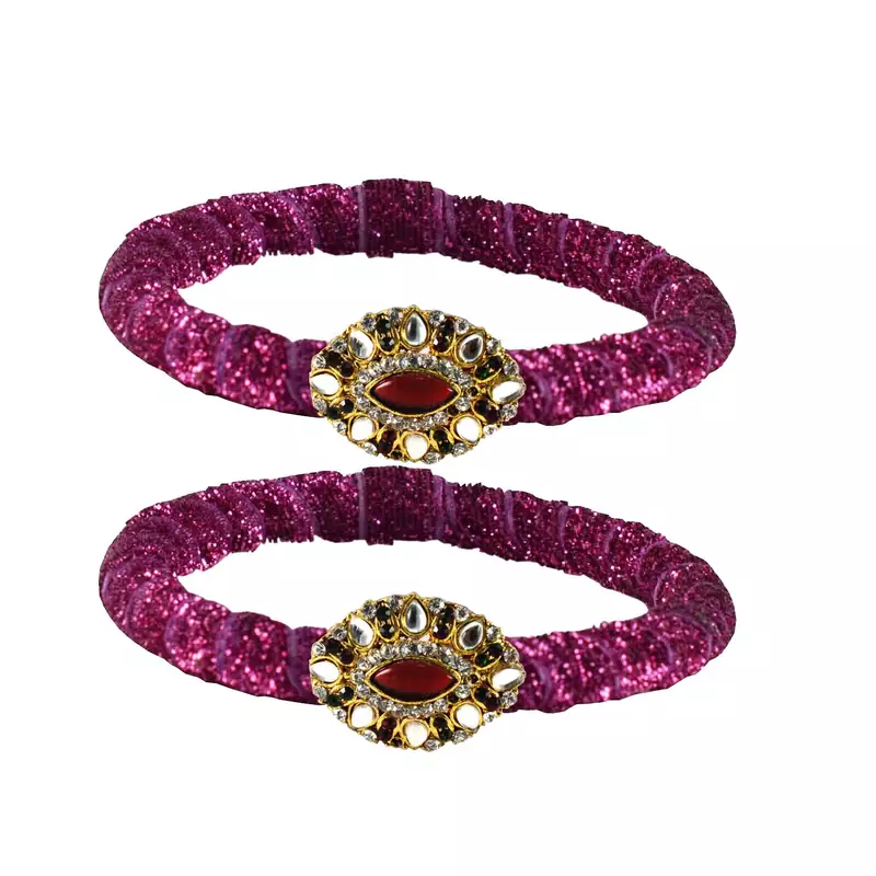 Brass And Acrylic Bangles Color-Rani
