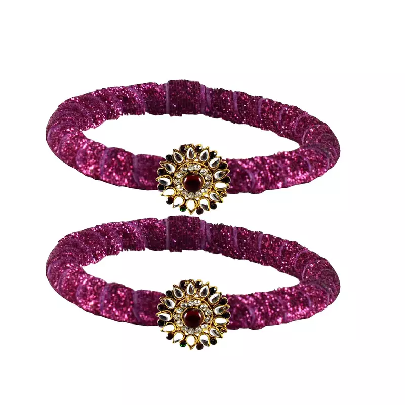 Brass And Acrylic Bangles Color-Rani