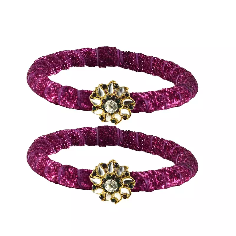 Brass And Acrylic Bangles Color-Rani
