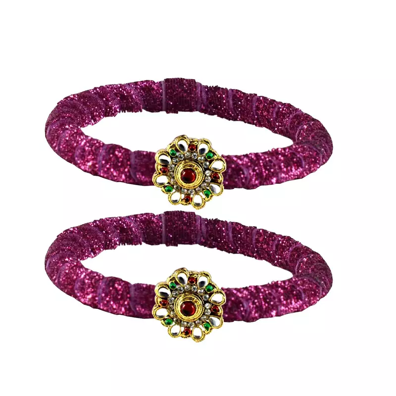 Brass And Acrylic Bangles Color-Rani