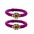 Brass And Acrylic Bangles Color-Purple