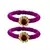 Brass And Acrylic Bangles Color-Purple