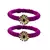 Brass And Acrylic Bangles Color-Purple
