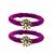 Brass And Acrylic Bangles Color-Purple