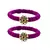 Brass And Acrylic Bangles Color-Purple