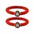 Brass And Acrylic Bangles Color-Red