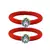 Brass And Acrylic Bangles Color-Red