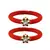 Brass And Acrylic Bangles Color-Red