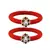 Brass And Acrylic Bangles Color-Red