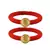 Brass And Acrylic Bangles Color-Red
