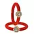 Brass And Acrylic Bangles Color-Red