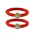 Brass And Acrylic Bangles Color-Red