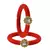 Brass And Acrylic Bangles Color-Red