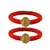 Brass And Acrylic Bangles Color-Red