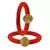 Brass And Acrylic Bangles Color-Red