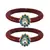 Brass And Acrylic Bangles Color-Maroon