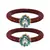 Brass And Acrylic Bangles Color-Maroon