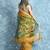 Golden woven blended cotton saree with blouse