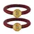 Brass And Acrylic Bangles Color-Maroon