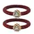 Brass And Acrylic Bangles Color-Maroon