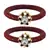 Brass And Acrylic Bangles Color-Maroon