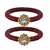Brass And Acrylic Bangles Color-Maroon