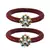 Brass And Acrylic Bangles Color-Maroon