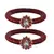 Brass And Acrylic Bangles Color-Maroon