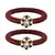 Brass And Acrylic Bangles Color-Maroon
