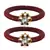 Brass And Acrylic Bangles Color-Maroon