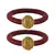 Brass And Acrylic Bangles Color-Maroon