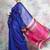 Royal blue woven blended cotton saree with blouse