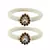 Brass And Acrylic Bangles Color-White
